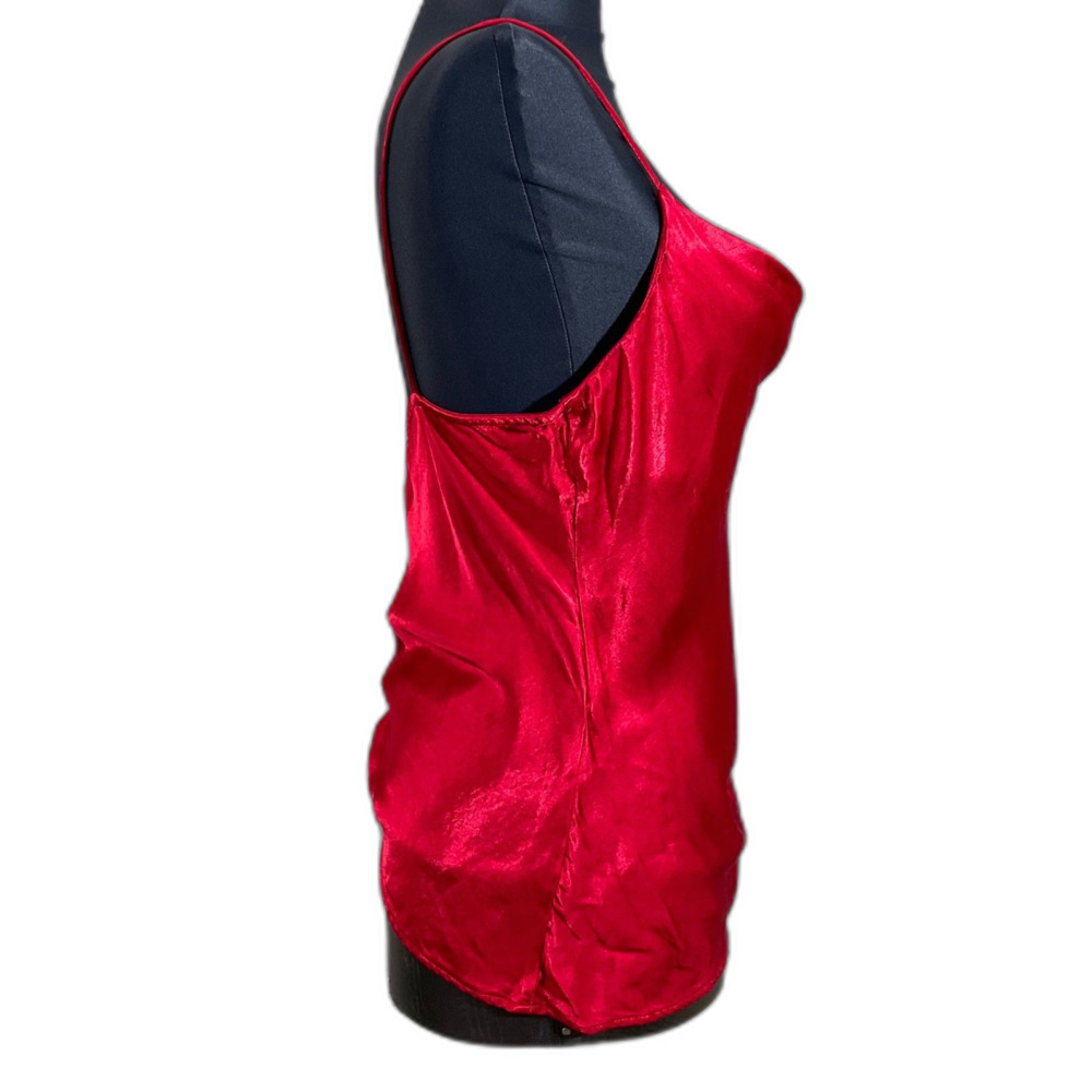 Zara Red Camisole Strappy Cowl Neck Size M Red rushed back - Picture 2 of 10
